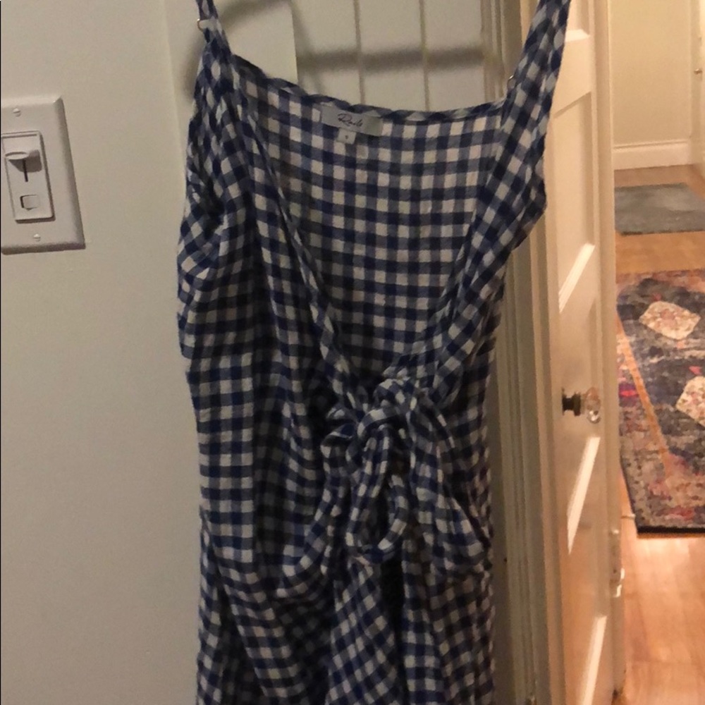 Gingham Rails wrap dress.